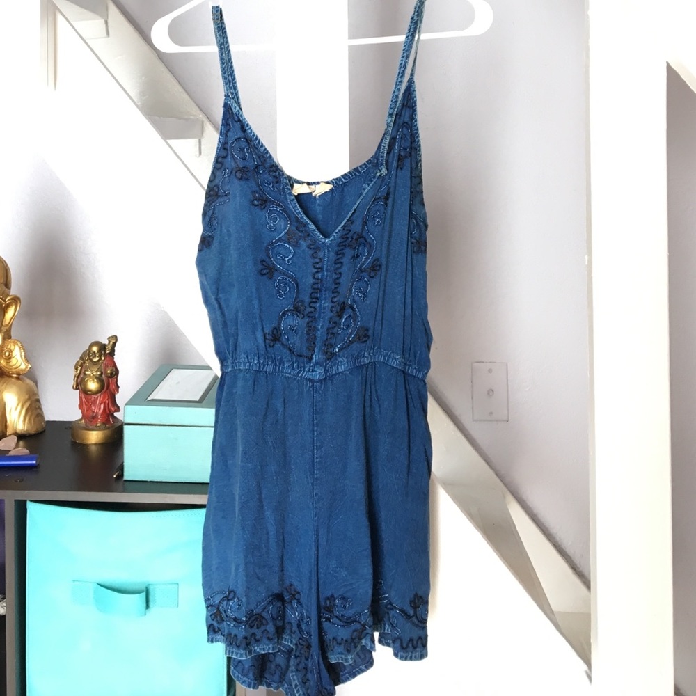Denim romper